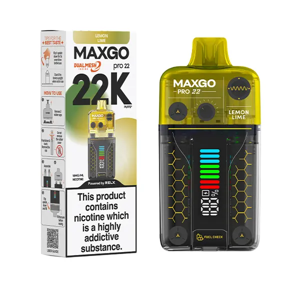 Lemon Lime RELX MaxGO Pro 22K Disposable Vape Kit 